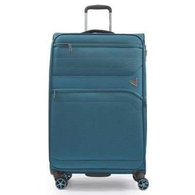 Чемодан большой L ткань бирюза 77х48х31(+5)см/112л/3.8кг/Snowbal 21505 21505-28 teal blue фото