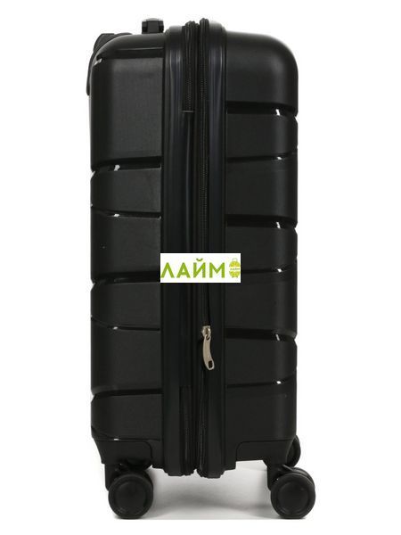 Чемодан малый S полипропилен чёрный 55х38х24+5см/49л/3кг/Worldline 289 289-20 black фото