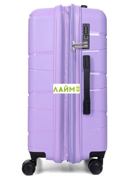 Чемодан средний М полипропилен сирень 65х44х28+5/77л/3.4кгWorldline289 289-24 purple фото