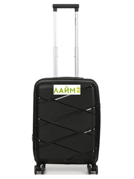 Чемодан малый S полипропилен чёрный 55х38х24+5см/49л/3кг/Worldline 289 289-20 black фото