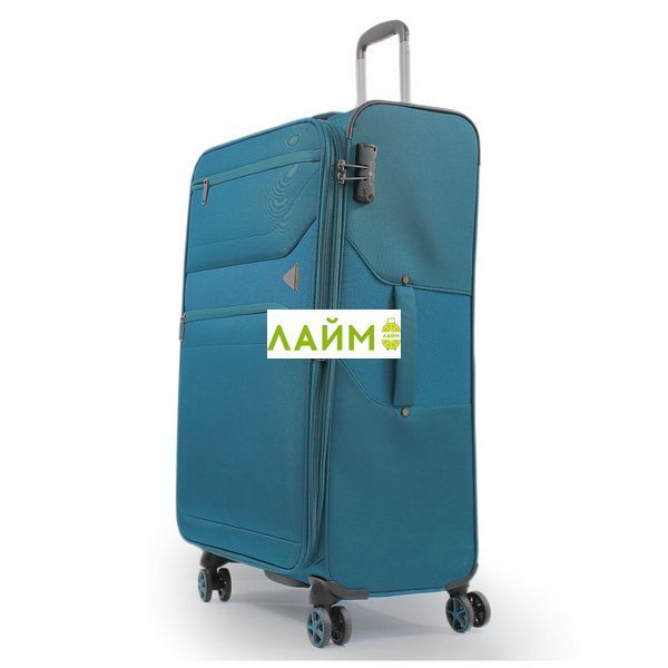 Чемодан большой L ткань бирюза 77х48х31(+5)см/112л/3.8кг/Snowbal 21505 21505-28 teal blue фото