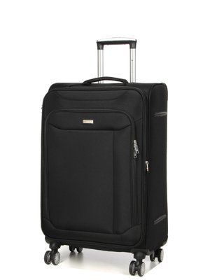 Чемодан средний M ткань чёрный 67х41х27(+5)см/83л/3.2кг/Snowball 87303 87303-24 black фото