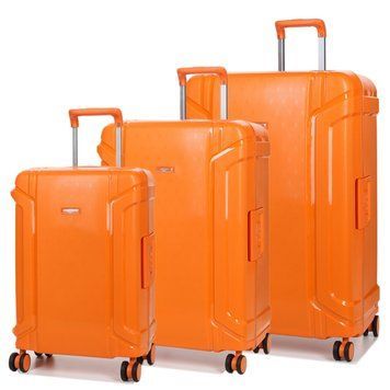Набор чемоданов Франция (L M S-3шт) полипропилен оранж/Airtex 645 645-(LMS-3) orange фото