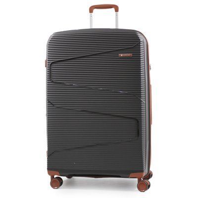 Чемодан большой L полипропилен чёрный76х50х32+5/118л/4.6кгWorldline293 293-28 black фото
