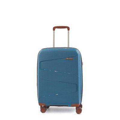 Чемодан малый S полипропилен синий 55х37х23+5/48л/2.9кг/Worldline 293 293-20 blue фото