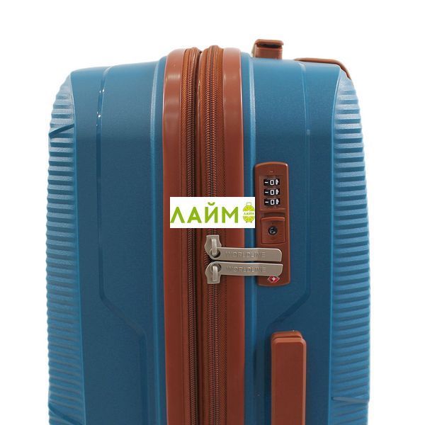 Чемодан малый S полипропилен синий 55х37х23+5/48л/2.9кг/Worldline 293 293-20 blue фото