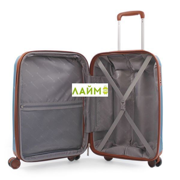 Чемодан малый S полипропилен синий 55х37х23+5/48л/2.9кг/Worldline 293 293-20 blue фото